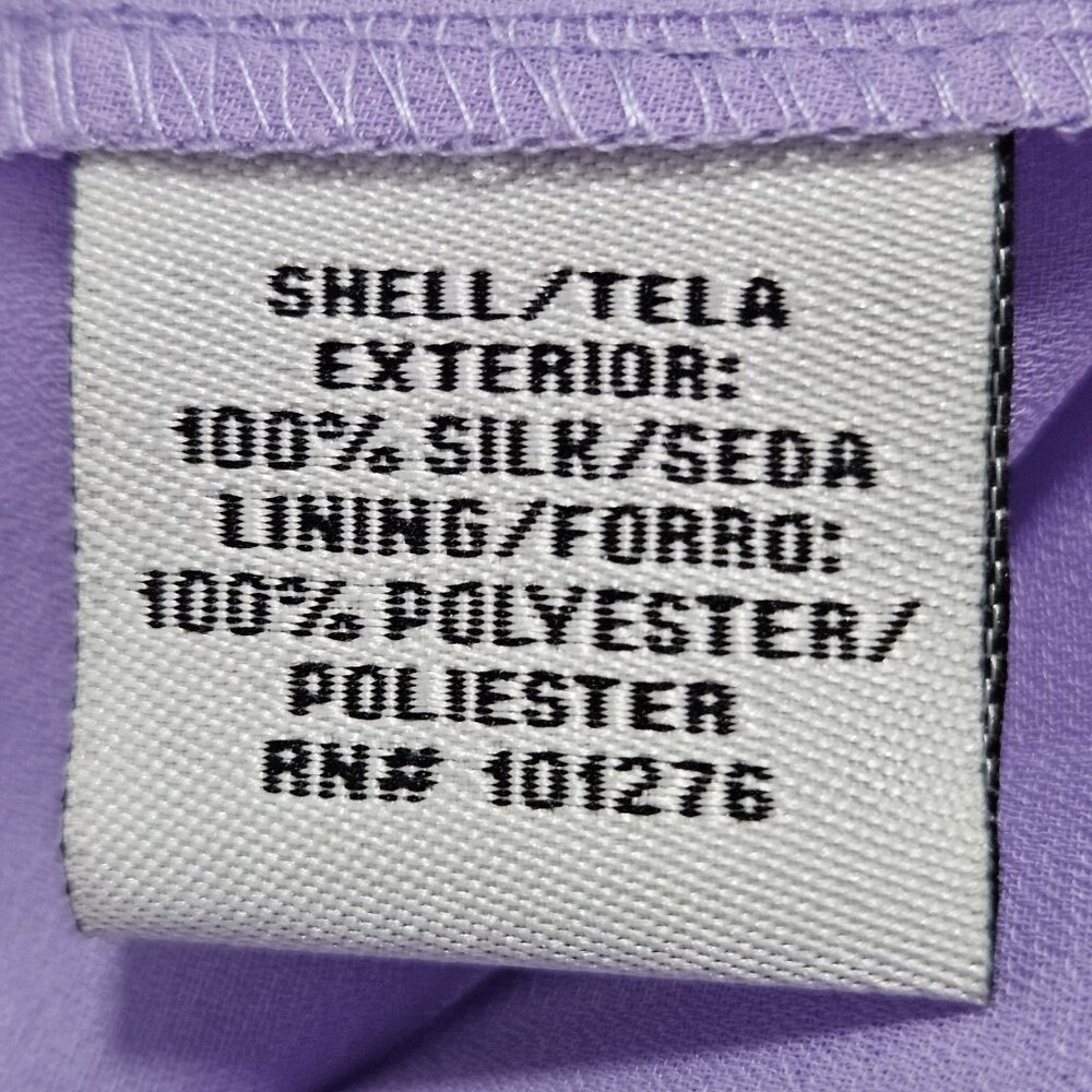 VTG I.C.E. Purple Green 100% Silk Chiffon Floral Beaded Flowy Maxi Long Skirt M - Picture 4 of 13